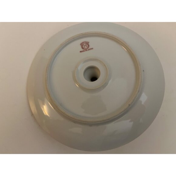 Noritake. Peach Lusterware Tid Bit Tray Center Handle Hand Painted 6” - Picture 5 of 6